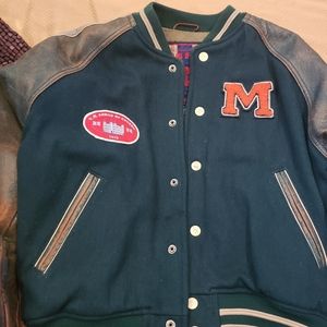 Pepe jacket varsity Green, small, vintage